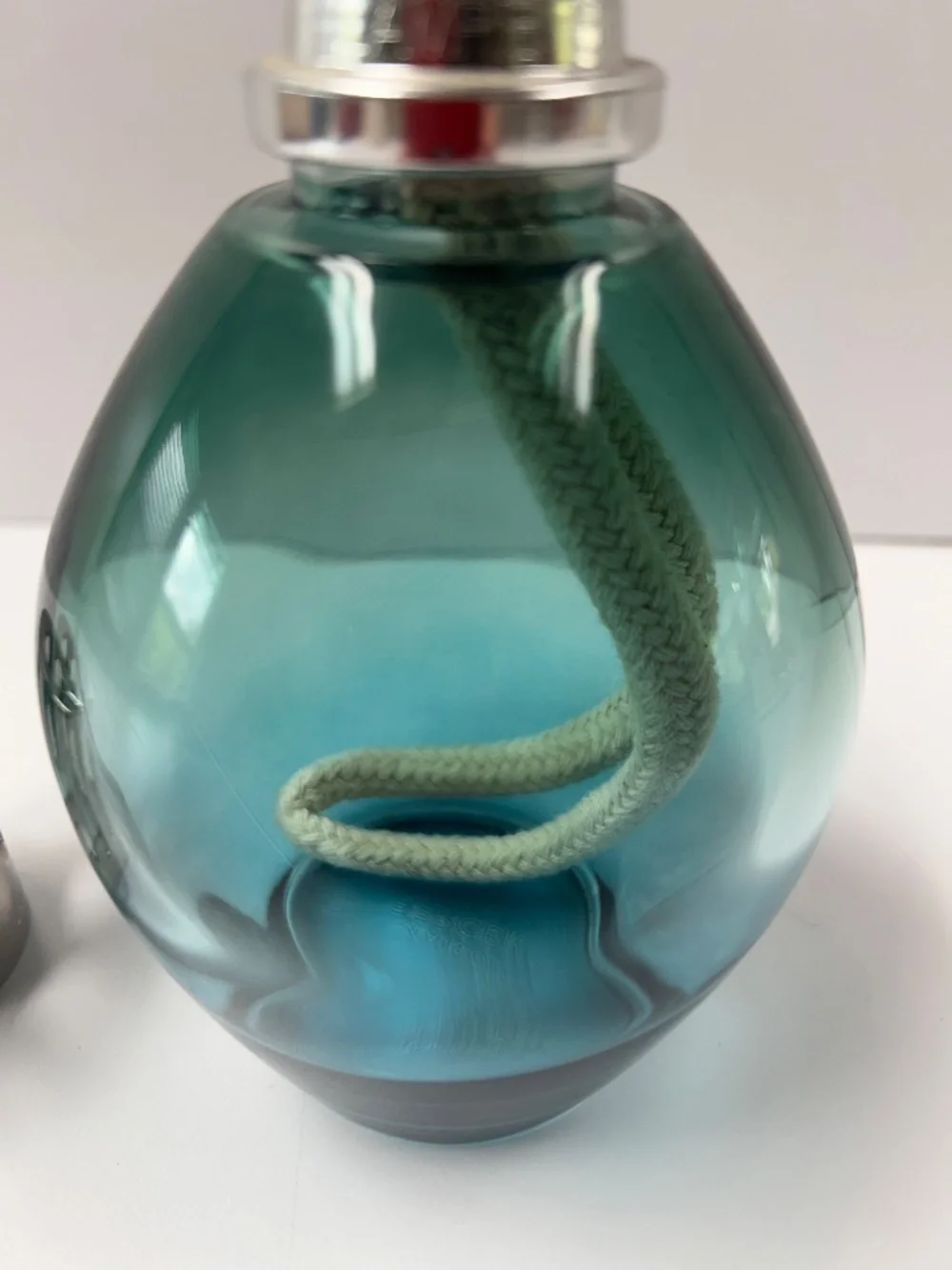 Unused Maison Berger Lampe Lamp Oval Blue Green Made in France
